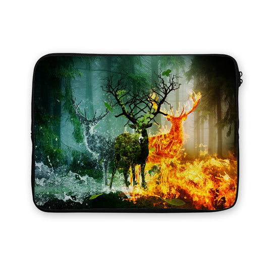 Deer Fire Water Laptop Sleeve Protective Cover