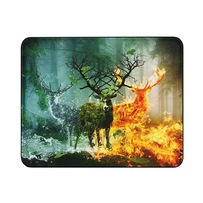 Deer Fire Water Mouse Pads-18x21 CM-Oxvistore