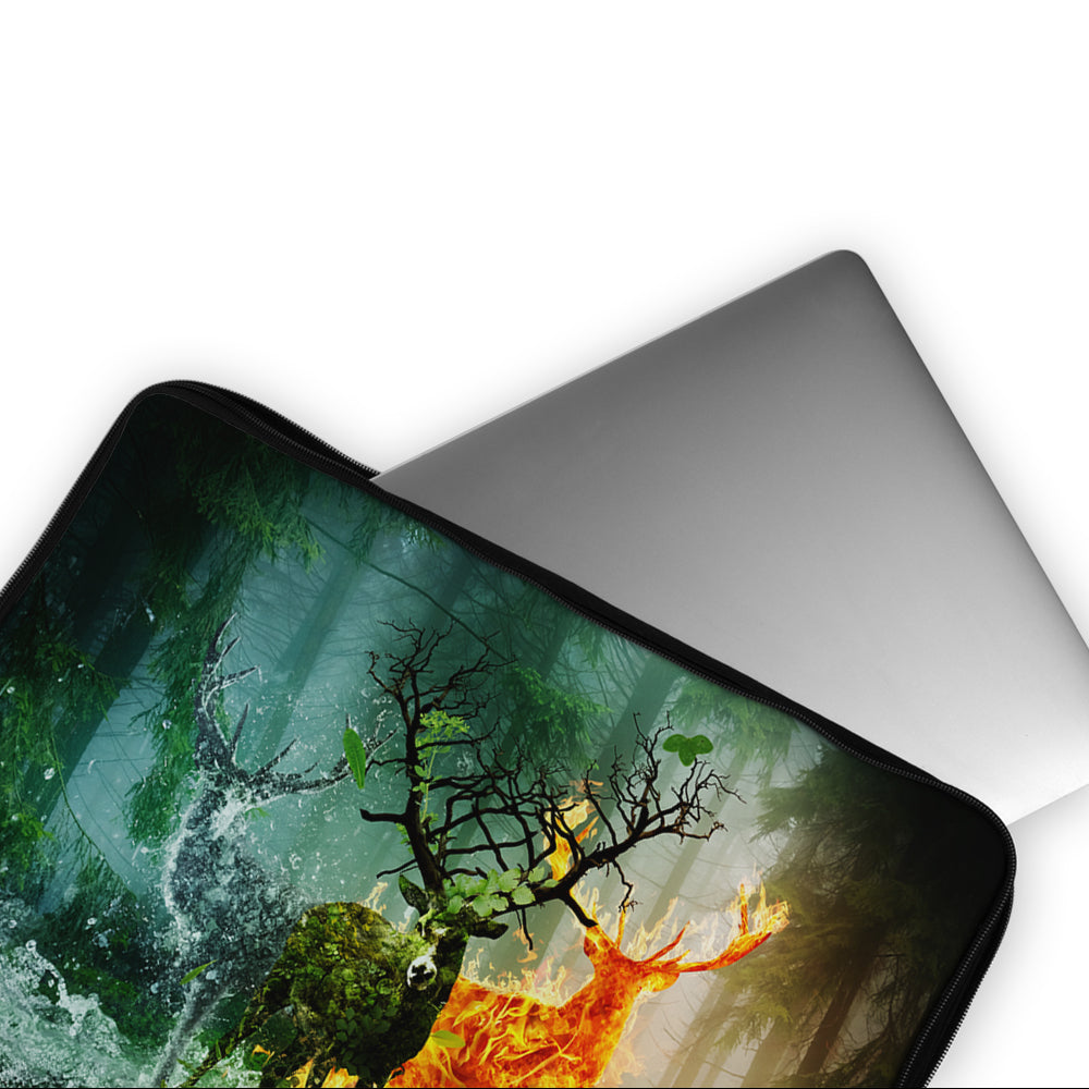 Deer Fire Water Laptop Sleeve Protective Cover