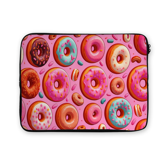 Delicious Donuts Pink Laptop Sleeve Protective Cover