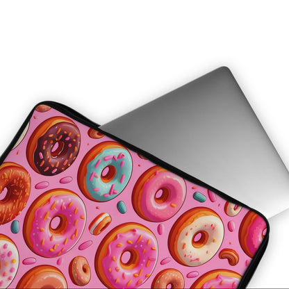 Delicious Donuts Pink Laptop Sleeve Protective Cover