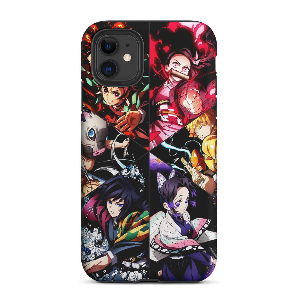 Demon Slayer Anime Characters 2 in 1 Tough Phone Case