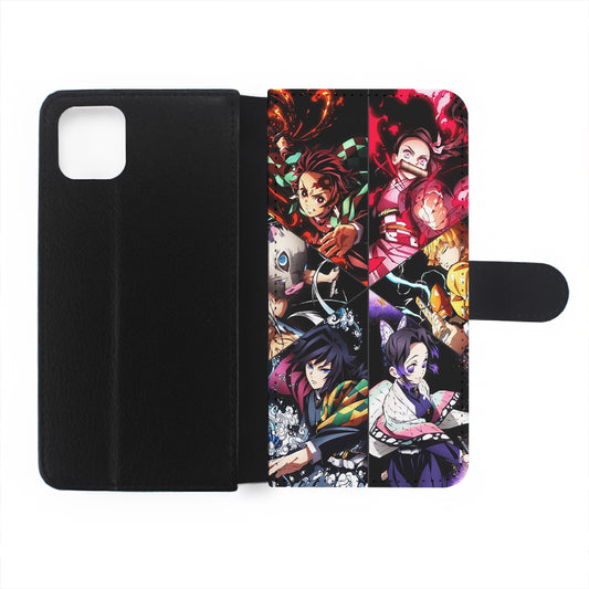 Demon Slayer Anime Characters Flip Wallet Phone Case