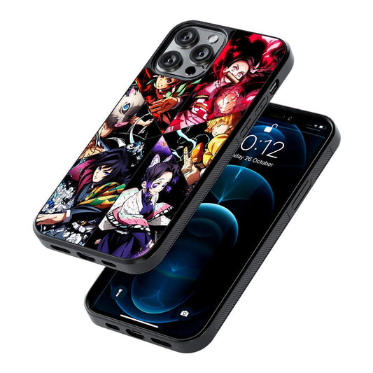 Demon Slayer Anime Characters 2D Rubber Phone Case-Oxvistore