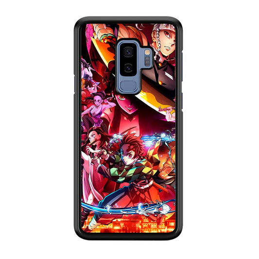 Demon Slayer Blades of Liberty Samsung Galaxy S9 Plus Case-Rubber Black (2D Case)-Oxvistore