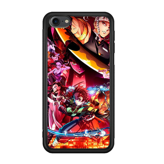 Demon Slayer Blades of Liberty iPod Touch 6 Case-Rubber Black (2D Case)-Oxvistore