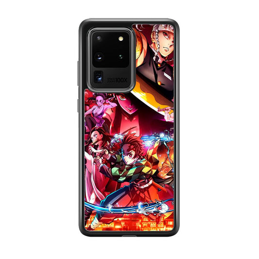 Demon Slayer Blades of Liberty Samsung Galaxy S20 Ultra Case-Rubber Black (2D Case)-Oxvistore