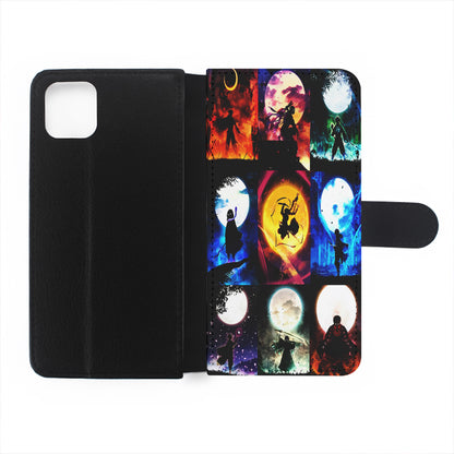 Demon Slayer Character Collage Flip Wallet Phone Case