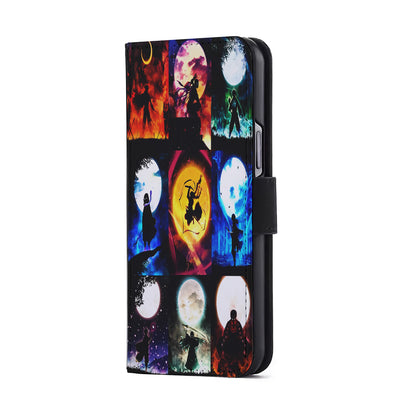 Demon Slayer Character Collage Flip Wallet Phone Case