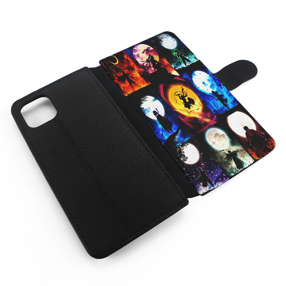 Demon Slayer Character Collage Flip Wallet Phone Case