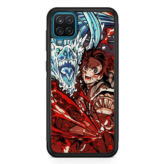 Demon Slayer Fire on The Ice Samsung Galaxy A12 Case-Oxvistore