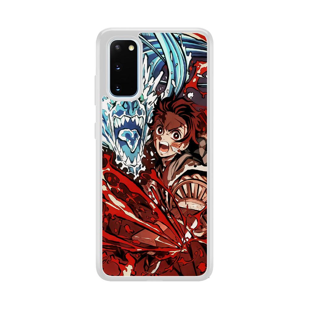 Demon Slayer Fire on The Ice Samsung Galaxy S20 Case-Oxvistore