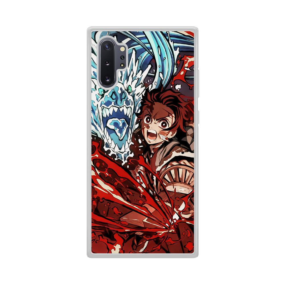 Demon Slayer Fire on The Ice Samsung Galaxy Note 10 Plus Case-Oxvistore