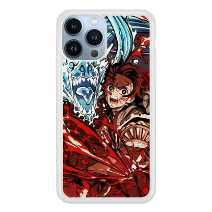 Demon Slayer Fire on The Ice iPhone 14 Pro Max Case-Oxvistore