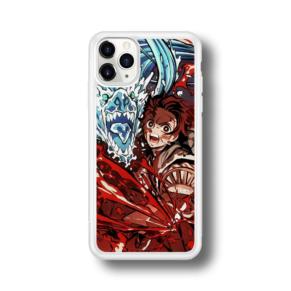 Demon Slayer Fire on The Ice iPhone 11 Pro Case-Oxvistore