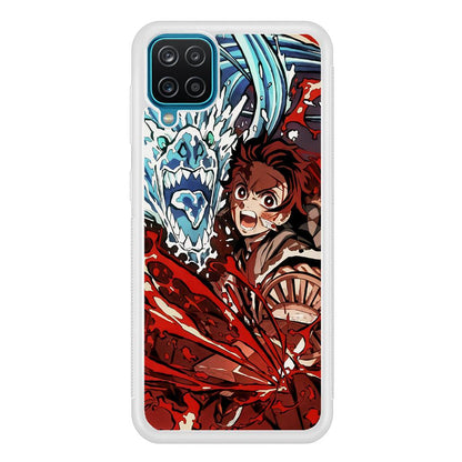 Demon Slayer Fire on The Ice Samsung Galaxy A12 Case-Oxvistore