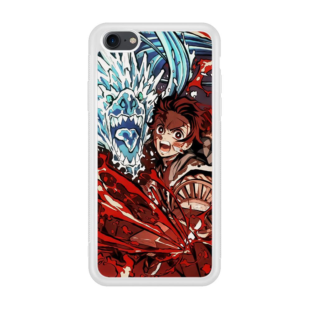 Demon Slayer Fire on The Ice iPhone 8 Case-Oxvistore