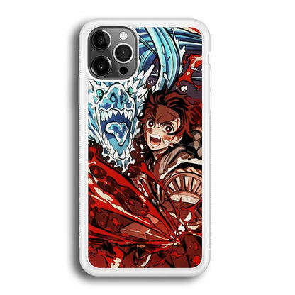 Demon Slayer Fire on The Ice iPhone 12 Pro Case-Oxvistore