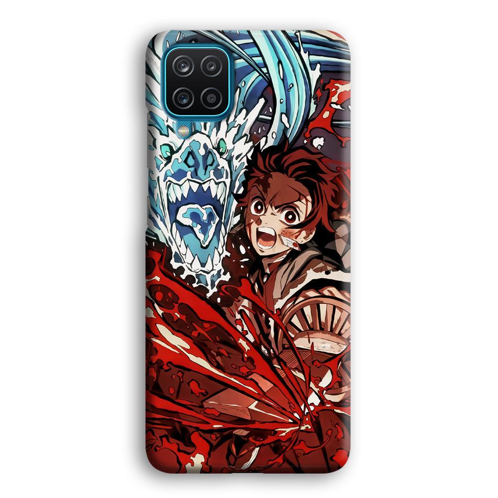 Demon Slayer Fire on The Ice Samsung Galaxy A12 Case-Oxvistore