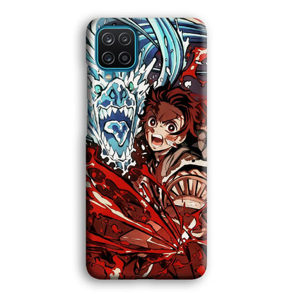 Demon Slayer Fire on The Ice Samsung Galaxy A12 Case-Oxvistore