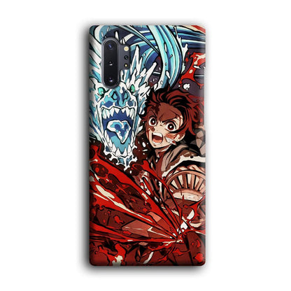 Demon Slayer Fire on The Ice Samsung Galaxy Note 10 Plus Case-Oxvistore