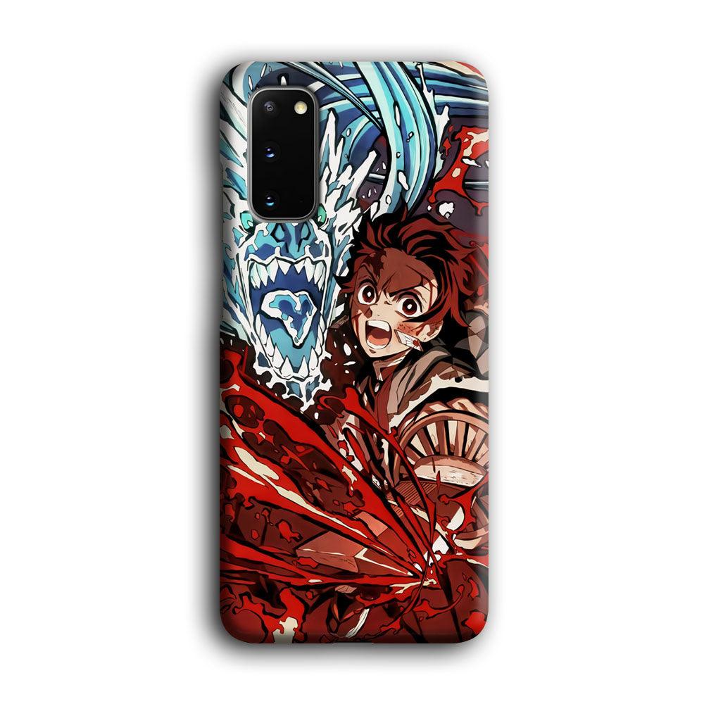 Demon Slayer Fire on The Ice Samsung Galaxy S20 Case-Oxvistore