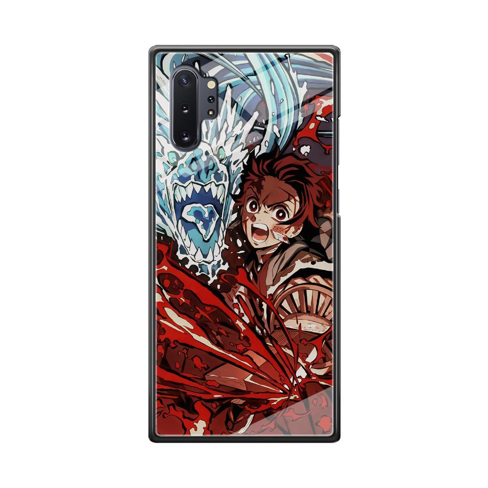 Demon Slayer Fire on The Ice Samsung Galaxy Note 10 Plus Case-Oxvistore