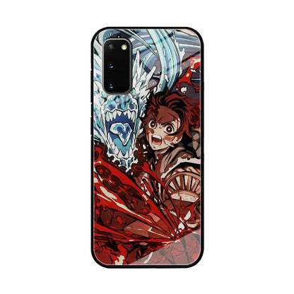 Demon Slayer Fire on The Ice Samsung Galaxy S20 Case-Oxvistore