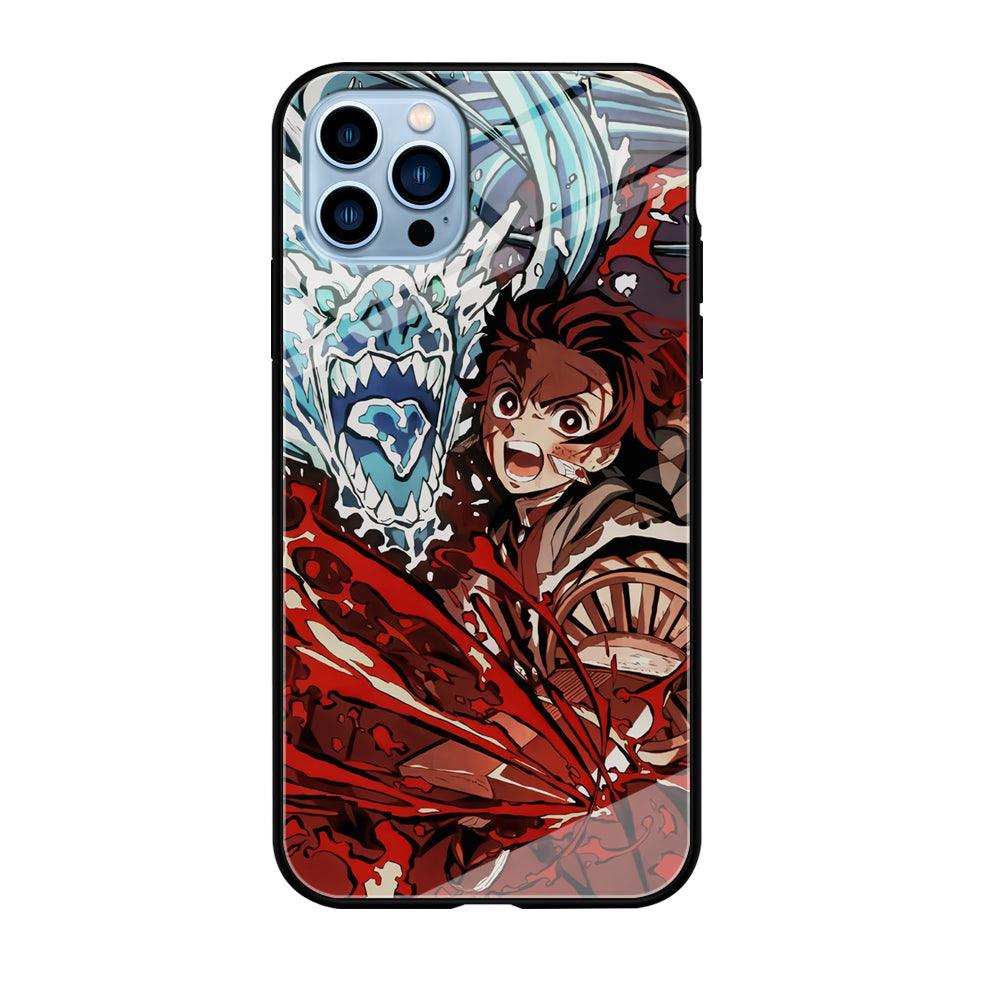 Demon Slayer Fire on The Ice iPhone 12 Pro Case-Oxvistore