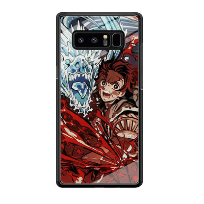 Demon Slayer Fire on The Ice Samsung Galaxy Note 8 Case-Oxvistore