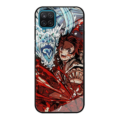 Demon Slayer Fire on The Ice Samsung Galaxy A12 Case-Oxvistore