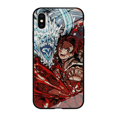 Demon Slayer Fire on The Ice iPhone X Case-Oxvistore