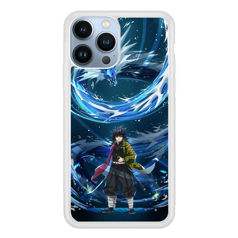 Demon Slayer Giyuu Dragon of Water iPhone 14 Pro Case-Oxvistore