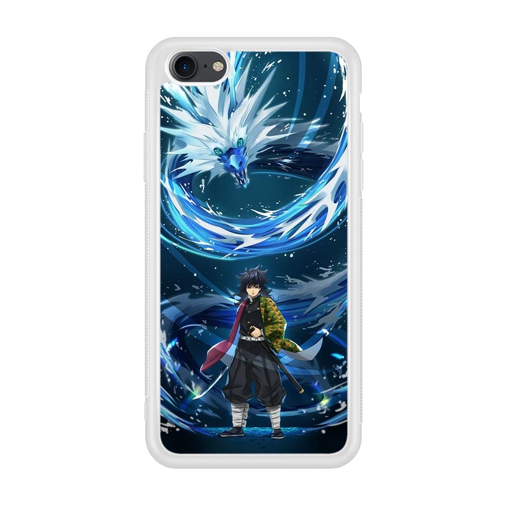 Demon Slayer Giyuu Dragon of Water iPhone 8 Case-Oxvistore