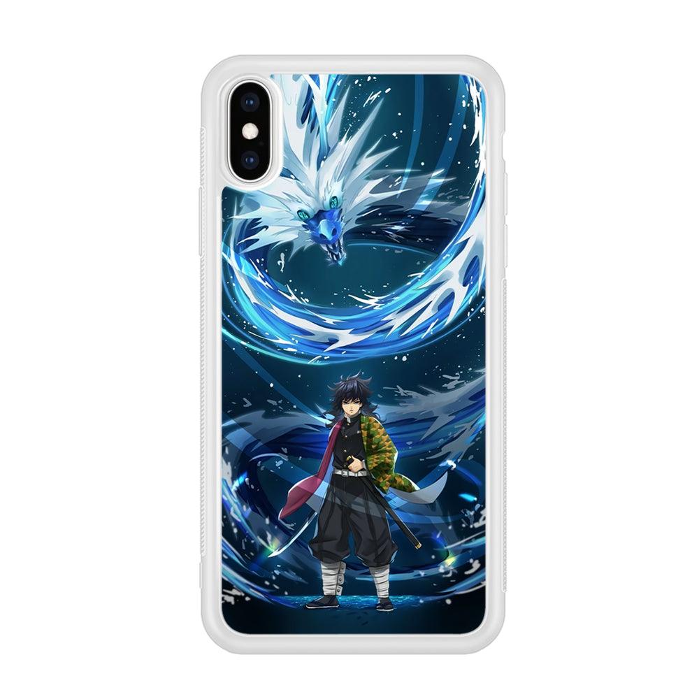 Demon Slayer Giyuu Dragon of Water iPhone X Case-Oxvistore