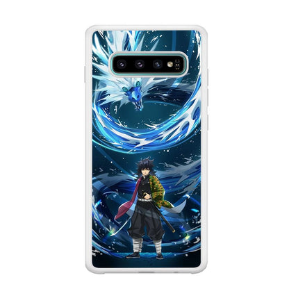 Demon Slayer Giyuu Dragon of Water Samsung Galaxy S10 Plus Case-Oxvistore