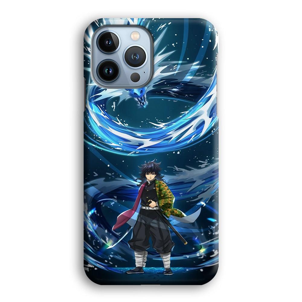 Demon Slayer Giyuu Dragon of Water iPhone 15 Pro Case-Oxvistore