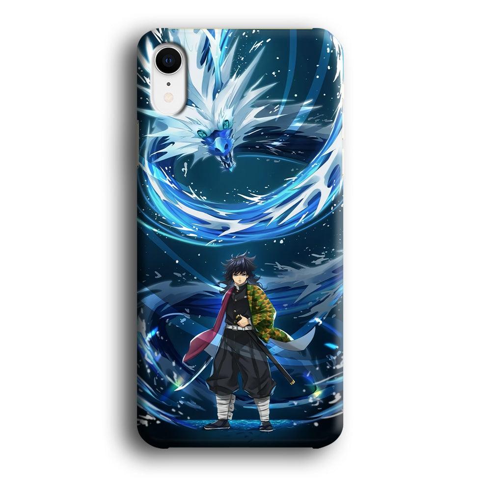 Demon Slayer Giyuu Dragon of Water iPhone XR Case-Oxvistore