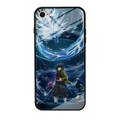 Demon Slayer Giyuu Dragon of Water iPhone 8 Case-Oxvistore