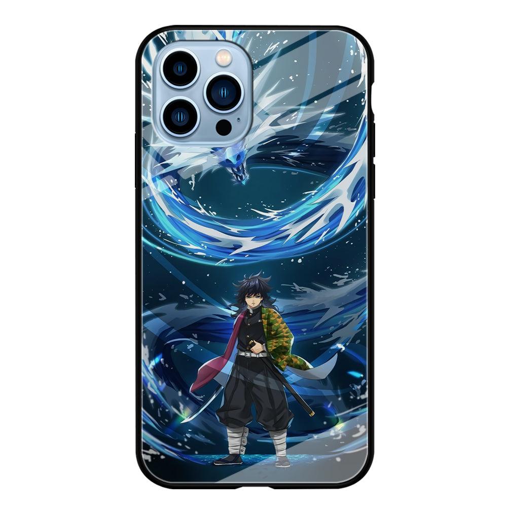 Demon Slayer Giyuu Dragon of Water iPhone 14 Pro Max Case-Oxvistore