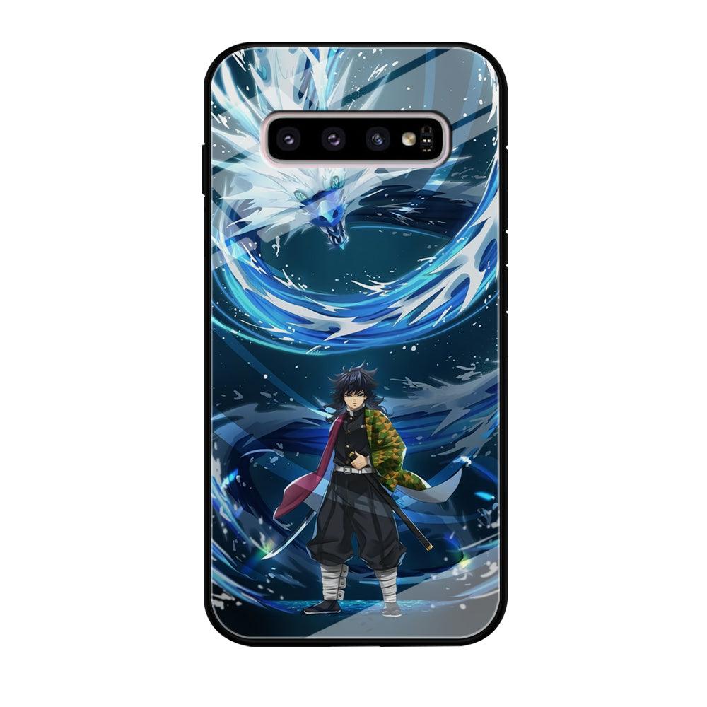 Demon Slayer Giyuu Dragon of Water Samsung Galaxy S10 Plus Case-Oxvistore