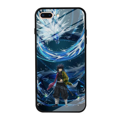 Demon Slayer Giyuu Dragon of Water iPhone 8 Plus Case-Oxvistore