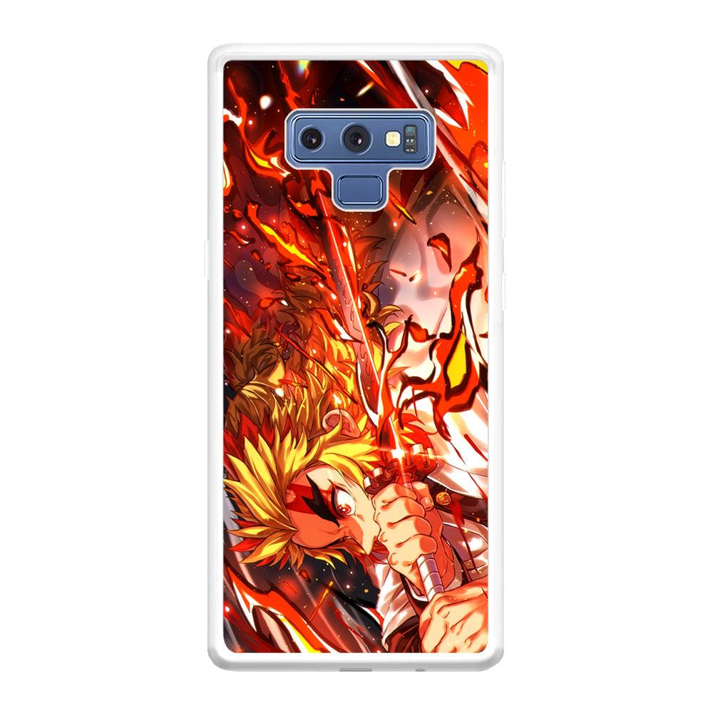 Demon Slayer Red Fire By Rengoku Samsung Galaxy Note 9 Case-Oxvistore