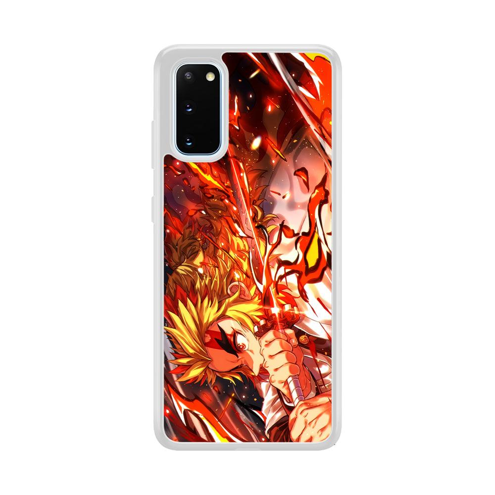 Demon Slayer Red Fire By Rengoku Samsung Galaxy S20 Case-Oxvistore