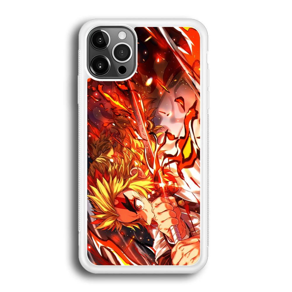 Demon Slayer Red Fire By Rengoku iPhone 12 Pro Case-Oxvistore