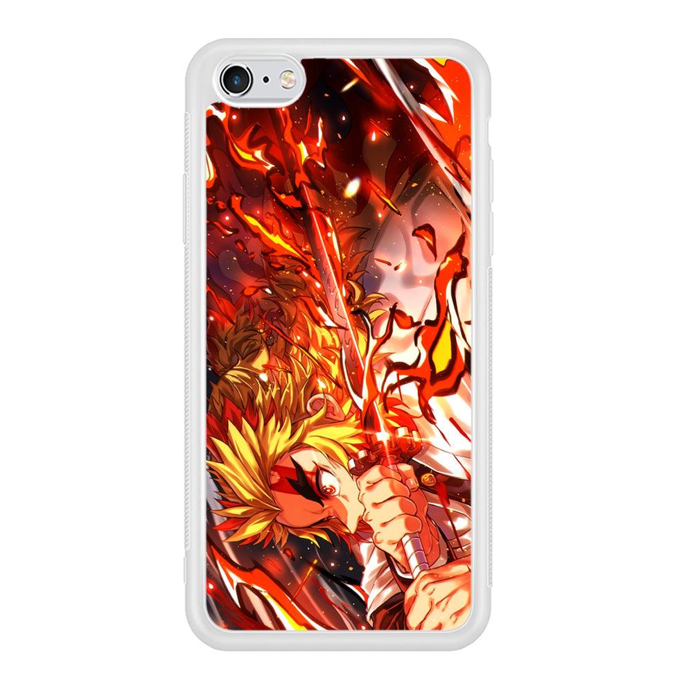 Demon Slayer Red Fire By Rengoku iPhone 6 Plus | 6s Plus Case-Oxvistore