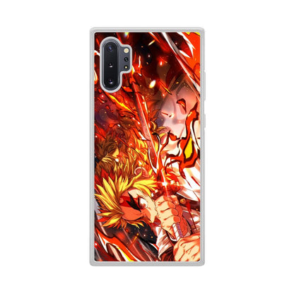 Demon Slayer Red Fire By Rengoku Samsung Galaxy Note 10 Plus Case-Oxvistore