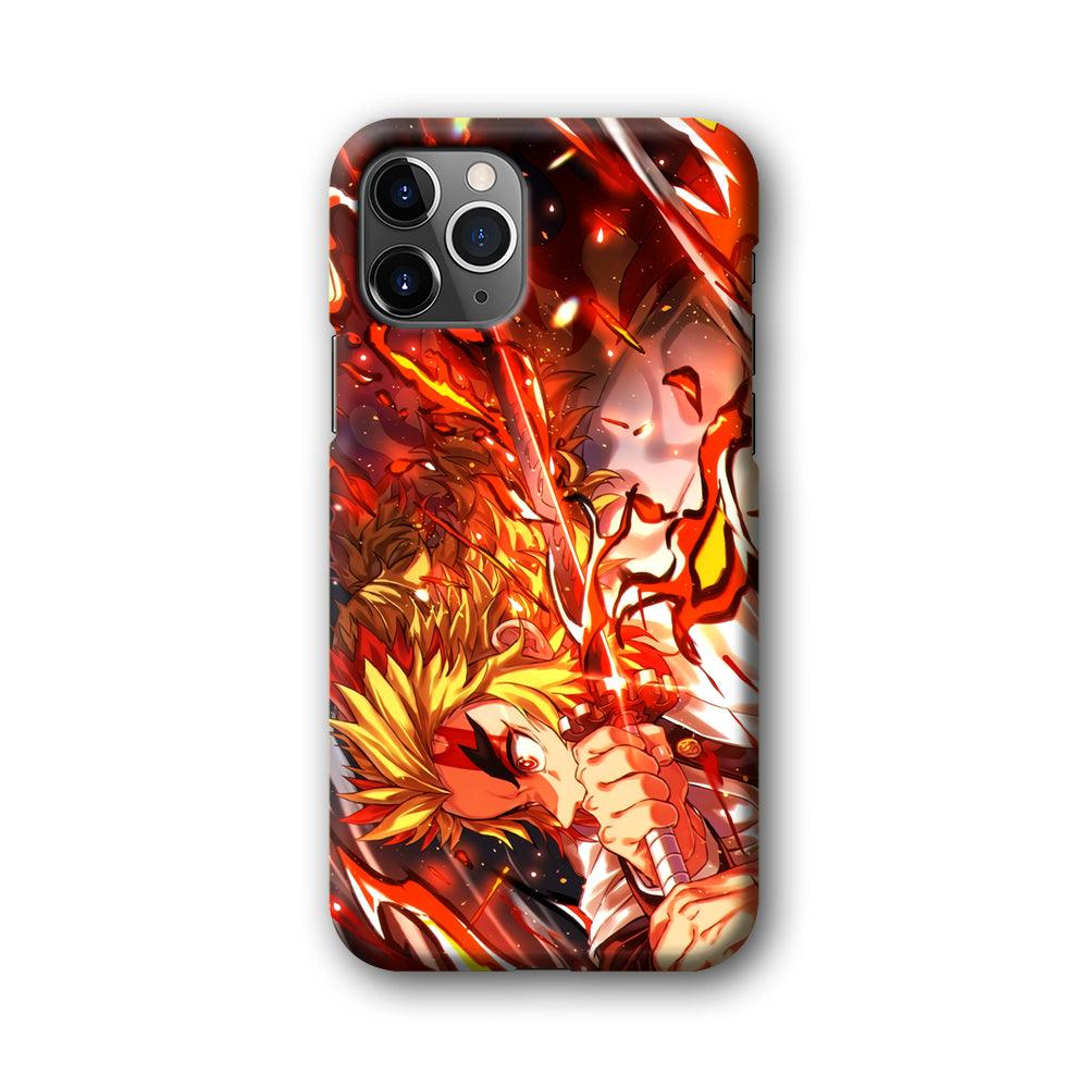 Demon Slayer Red Fire By Rengoku iPhone 11 Pro Case-Oxvistore