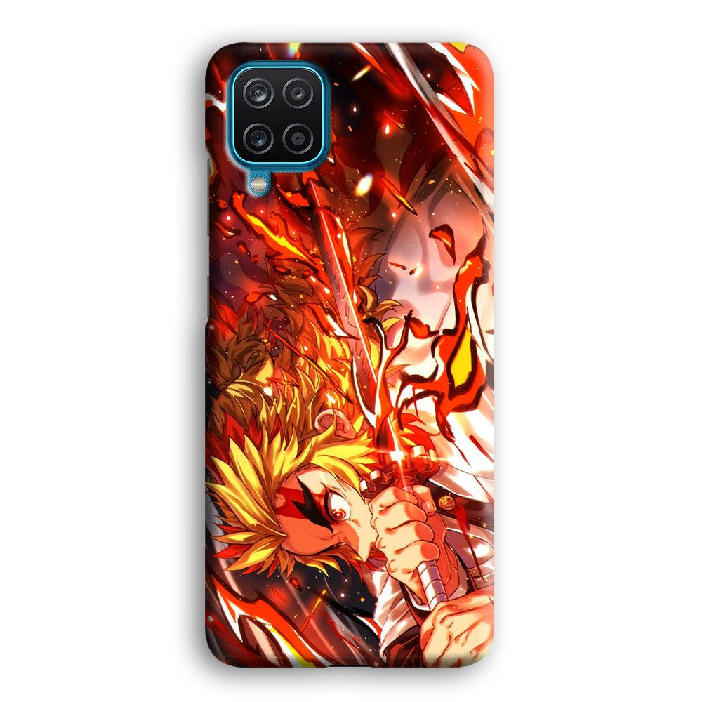 Demon Slayer Red Fire By Rengoku Samsung Galaxy A12 Case-Oxvistore