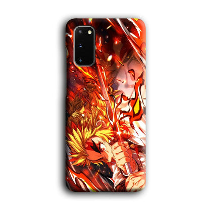 Demon Slayer Red Fire By Rengoku Samsung Galaxy S20 Case-Oxvistore